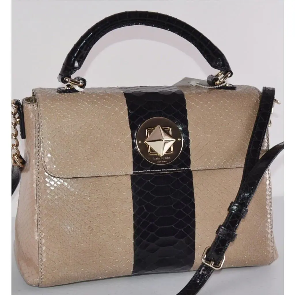 Little Nadine Sugar Beach Embossed Python Print Purse Bag by Kate Spade