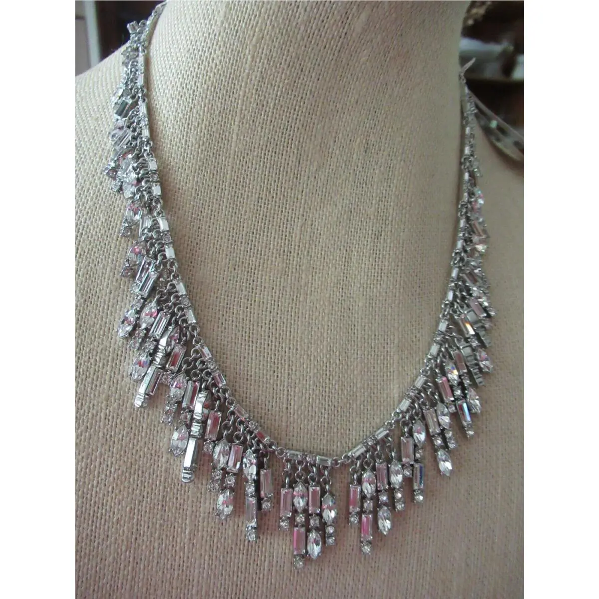 Kate Spade Evening Affair Necklace- Cascades of Fringe/ Glass Stones