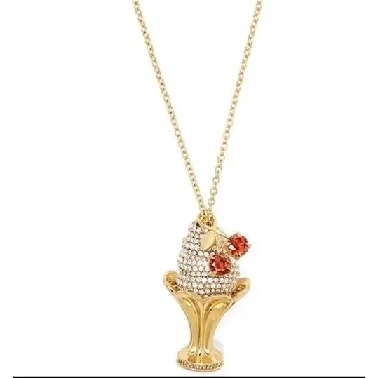 Kate Spade Pave Ice Cream Sundae Pendant Necklace K6902 New