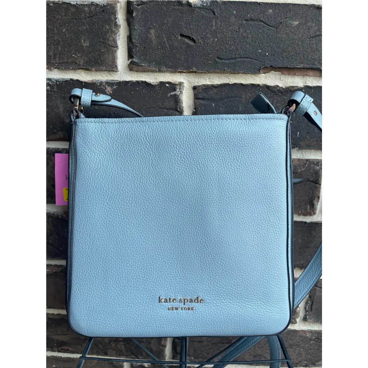 Kate Spade Hudson Small Messenger Crossbody Ocean Beach Blue K6575 Leather