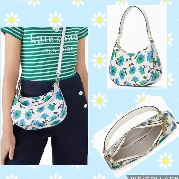 Kate Spade Kristi Park Posies Crossbody Bag Green