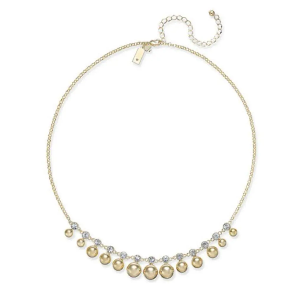 New  New York Golden Girl Gold Plated Mini Necklace WBRUE667 by Kate Spade