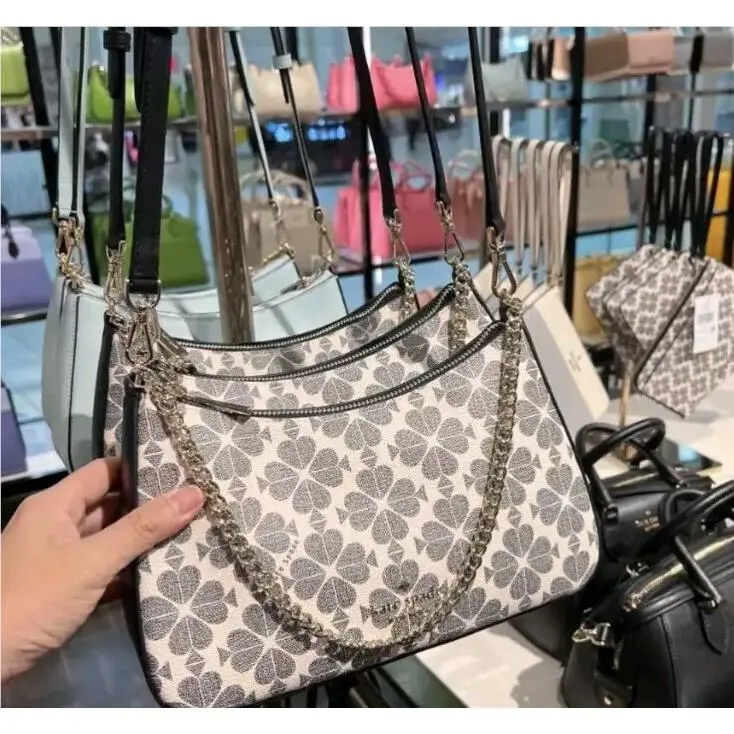 Kate Spade KI381 Signature Spade Flower Crossbody Shoulder Bag Grenache Mult