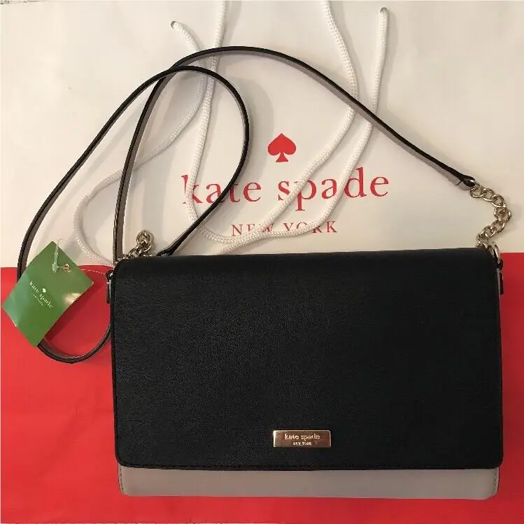 Kate Spade Tilden Place Alek Crossbody Messenger Colorblock Black Almond