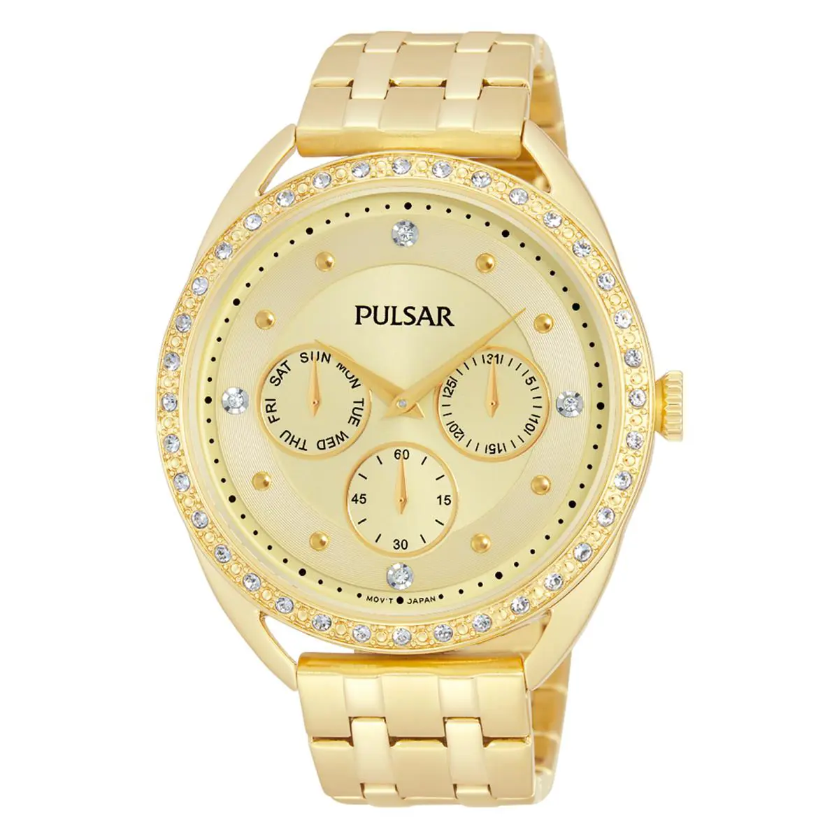 Ladies PP6178 Gold Tone Bracelet Watch by Pulsar