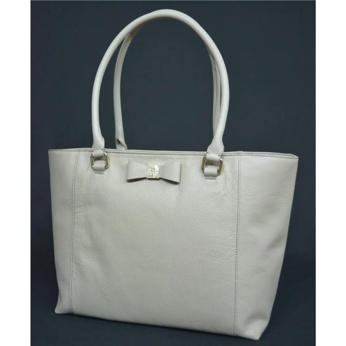 Kate Spade NY Francis Renny Drive Leather Tote in Clocktower/beige