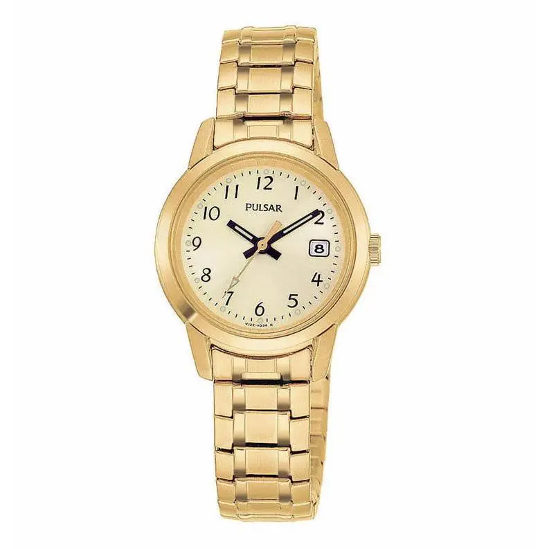 PH7030 Ladies Gold Tone Champagne Stainless Steel Quartz Watch by Pulsar