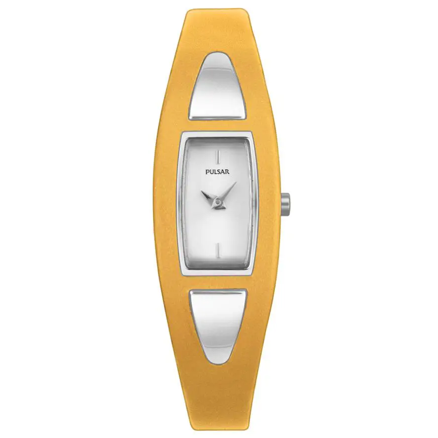 Pulsar PJ5213X1 Women`s Silver Dial Camel Leather Strap Watch