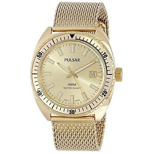 Pulsar Men`s PS9230 Analog Display Japanese Quartz Gold Watch