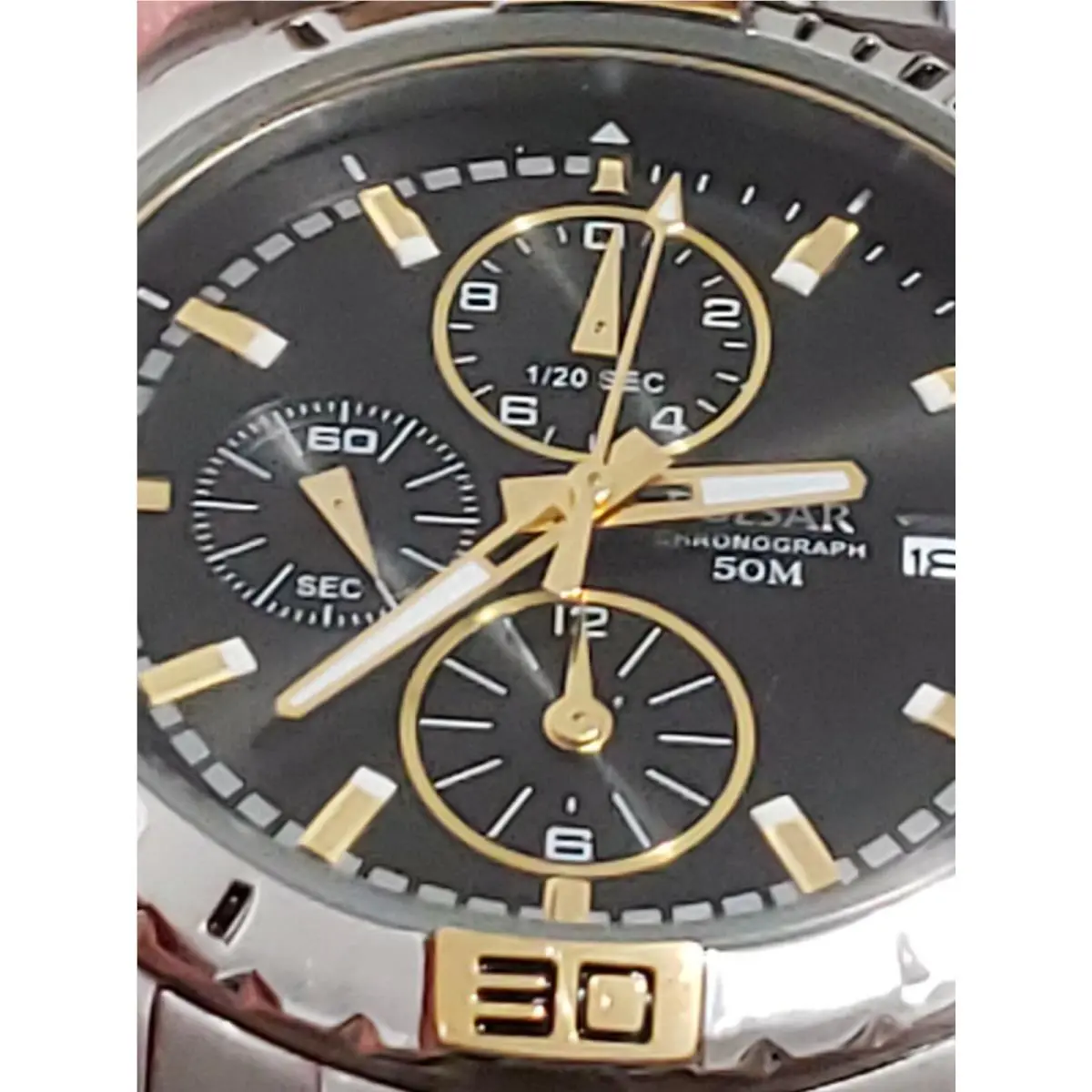 Pulsar Men`s Chronograph Watch Lumibrite PF8398 50mm.mineral Crystal