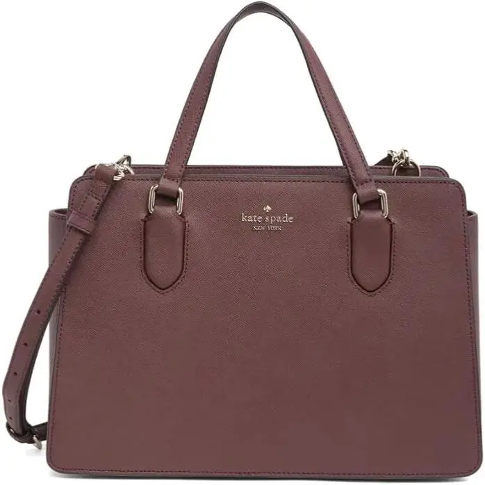 New Kate Spade Laurel Way Reese Saffiano Leather Satchel Bag Cherrywood
