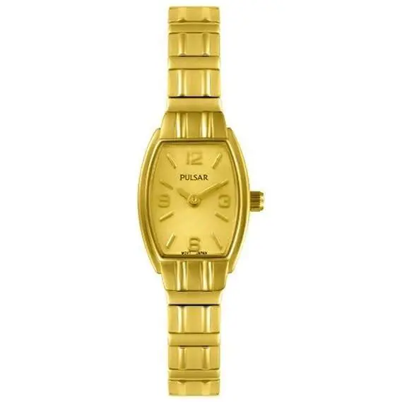 Pulsar PEGB80 Watch Ladies Quartz Gold-tone Stretch Band