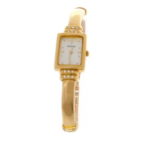 Pulsar Women`s PEGA14 Crystal Dress Gold-tone Mop Dial