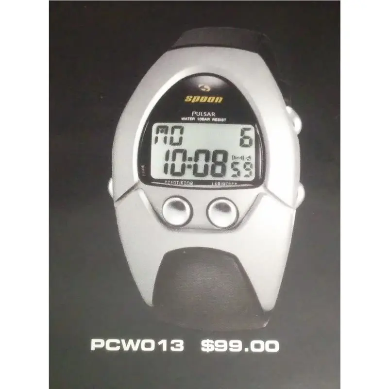 Spoon Pulsar PCW013 `stingray` Series - Silver/black Digital Watch - Seiko