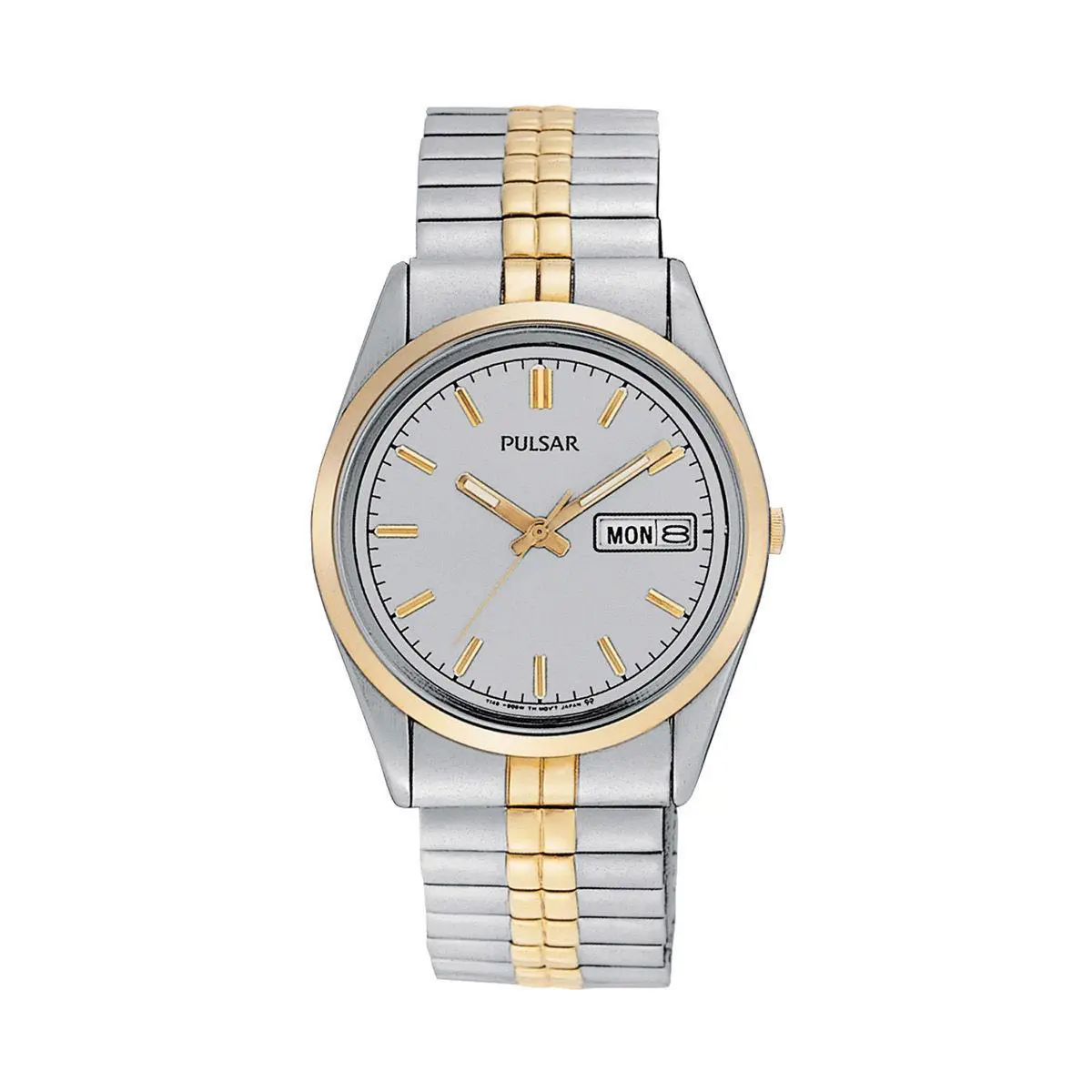 Men`s PXF110 Casual Stainless Steel Silver Two-tone Silver Dial Watch by Pulsar