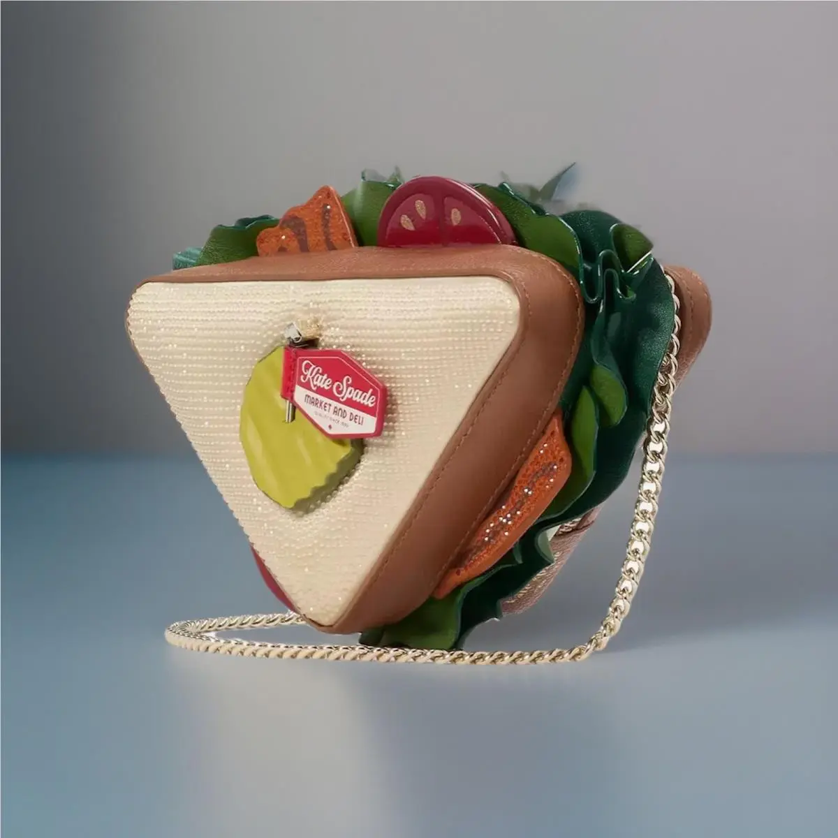 Kate Spade New York Glamwich 3D Sandwich Embellished Micro Leather Crossbody