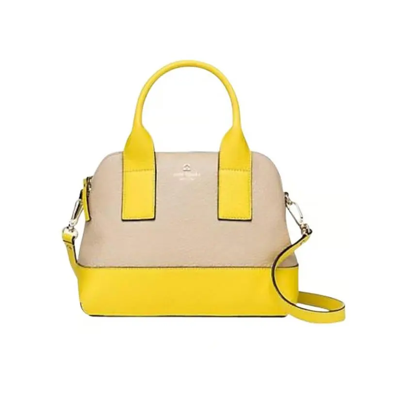 Kate Spade Jenny Lemon and Sand Color Block Satchel/crossbody