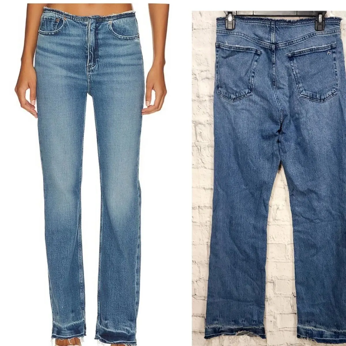 Revolve Rag Bone Peyton Mid Rise Jeans Sz 27 Bootcut Medium Washed A38C