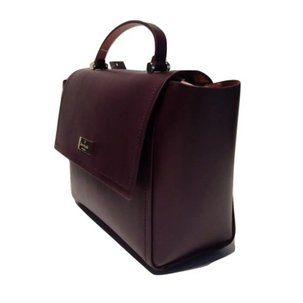 Kate Spade Arbour Hill Lilah Leather Bag WKRU3946 Aubergine/rose Originalpackage