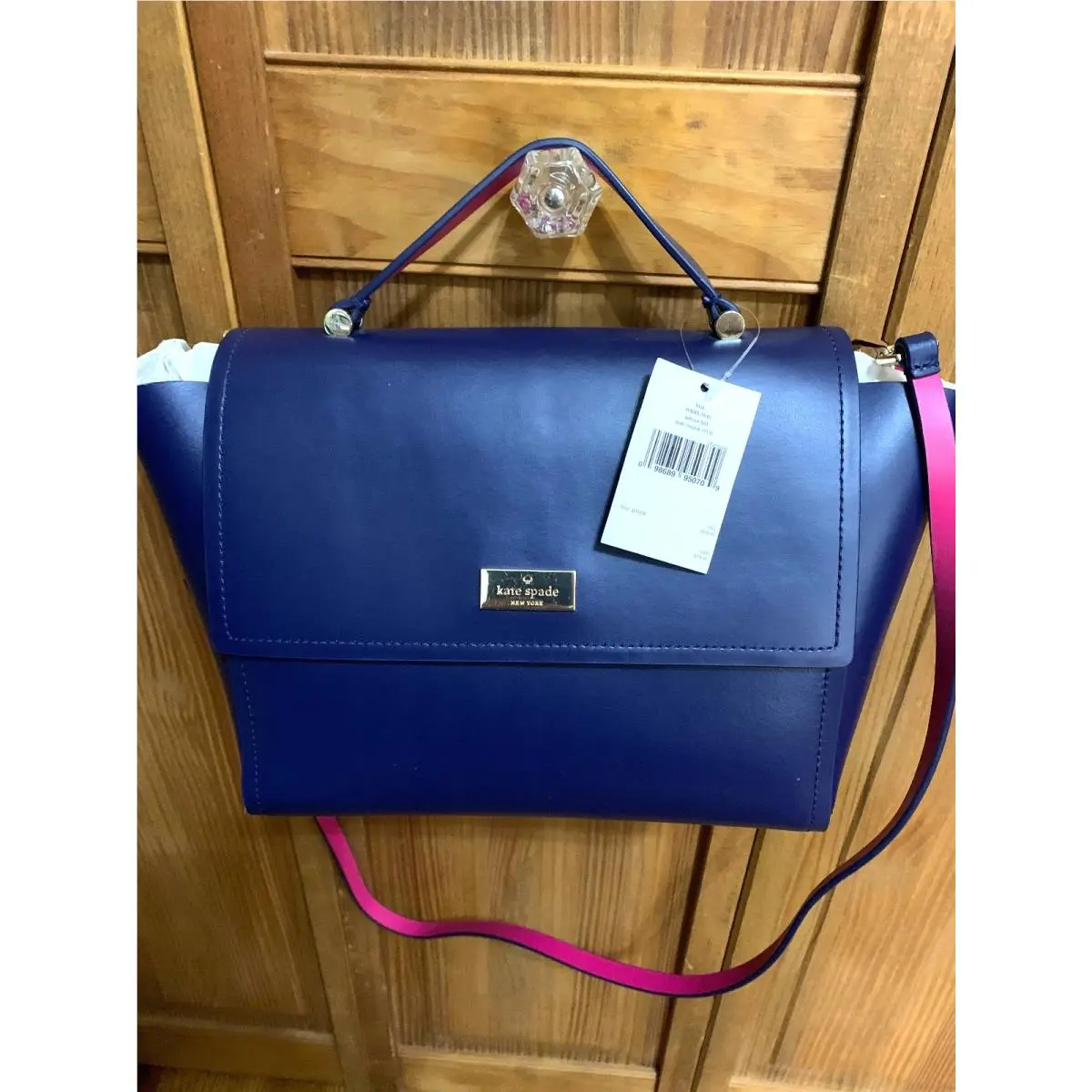 Kate Spade Arbour Hill Lilah Leather Bag - Blue Pink - WKRU3946 -new