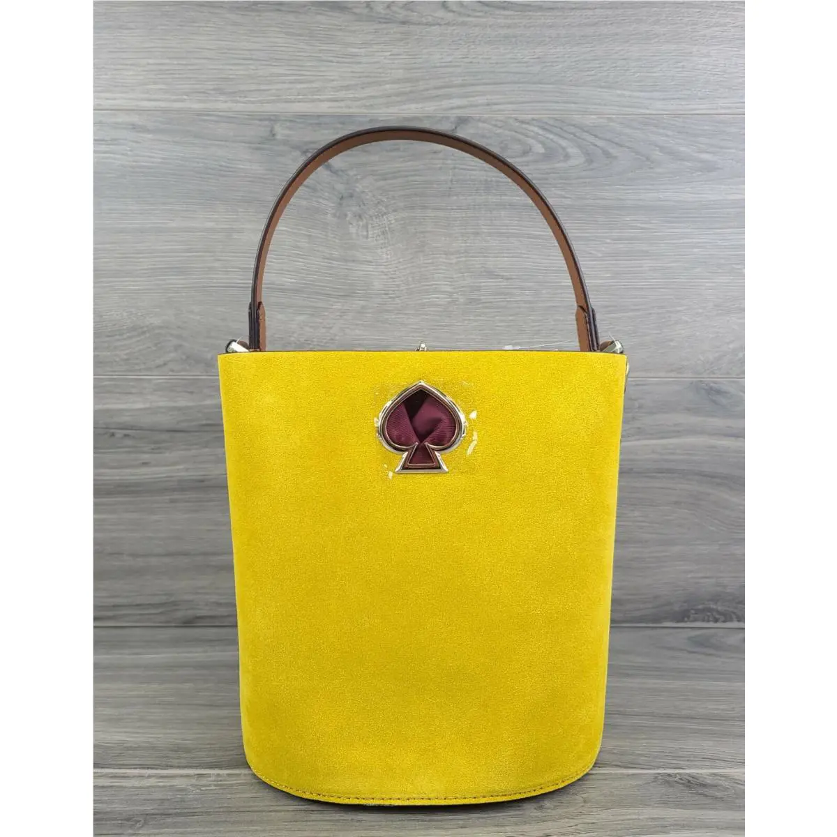 Kate Spade Tote Suede Small Suzy Bucket Bag Soleil Yellow
