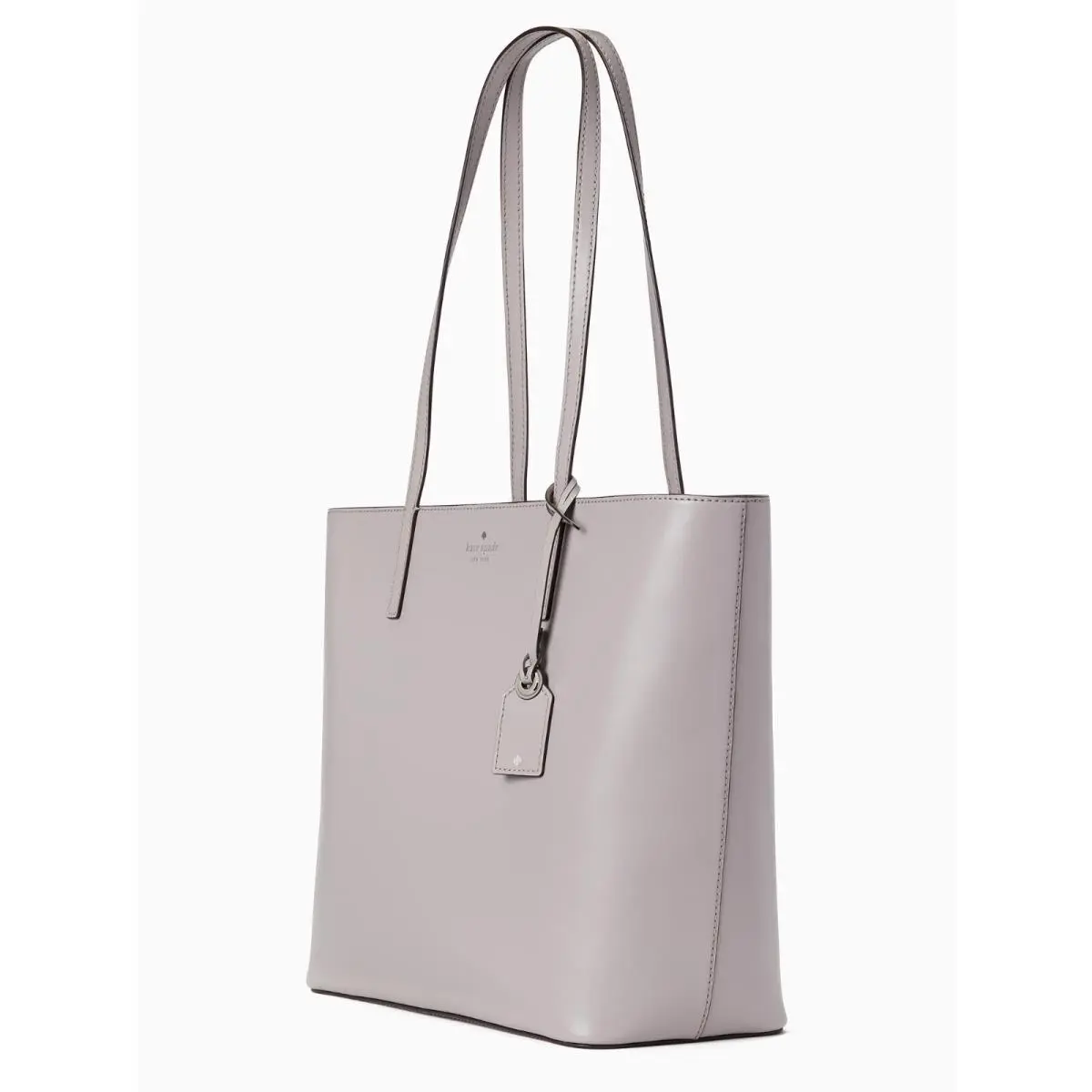 Kate Spade Janie Soft Taupe Smooth Leather Tote Bag WKRU6263 Gray Purse