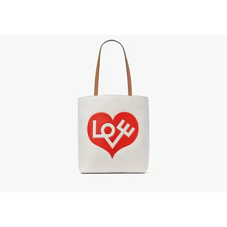 Kate Spade New York x Alexander Girard Heart Embossed Waverly Tote - Cream/red