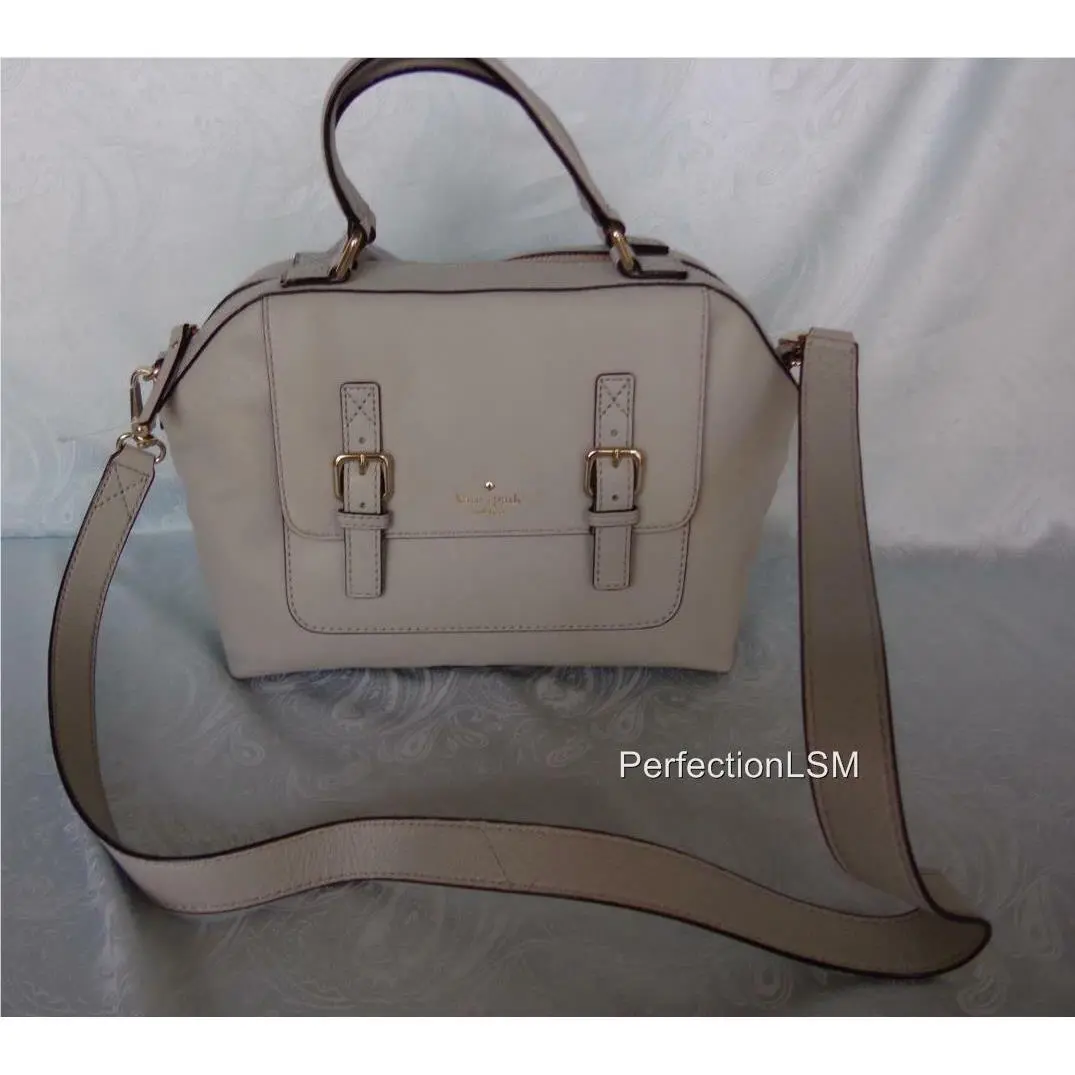 Kate Spade Allen Street Raquelle Satchel Conv. Shoulder Bag Light Smoke Gray