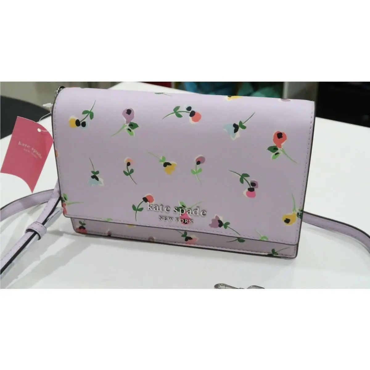 Kate Spade Cameron Wild Flower Ditsy Convertible Crossbody Bag Lilac Multi