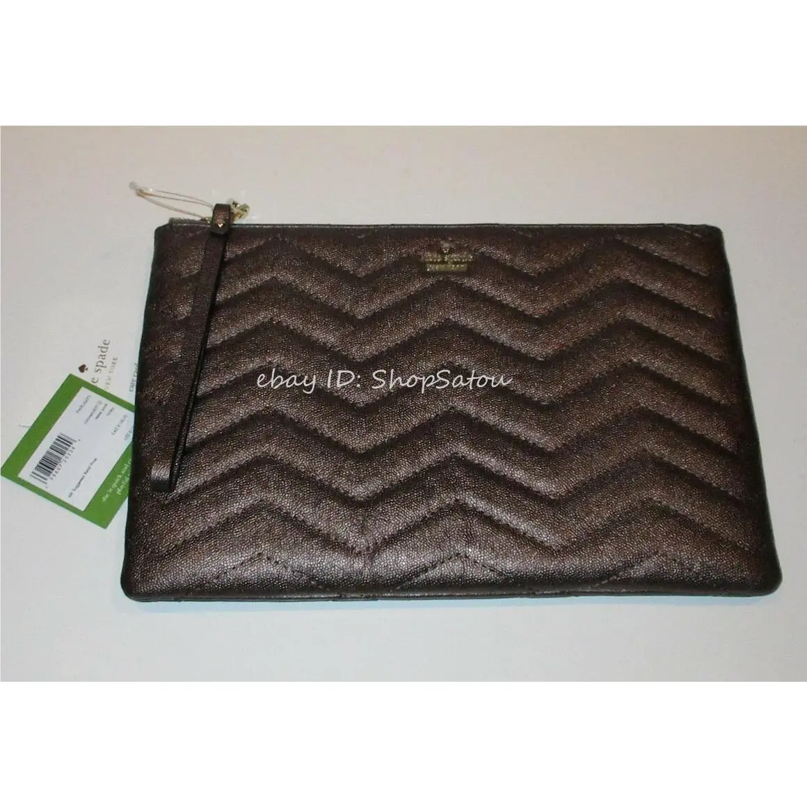 Kate Spade Reese Park Finley Wristlet Clutch Ash Metallic