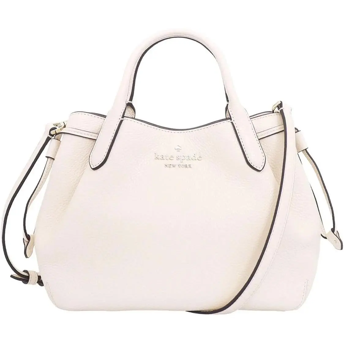 Kate Spade Dumpling Parchment White Leather Satchel Bag K8135 Purse