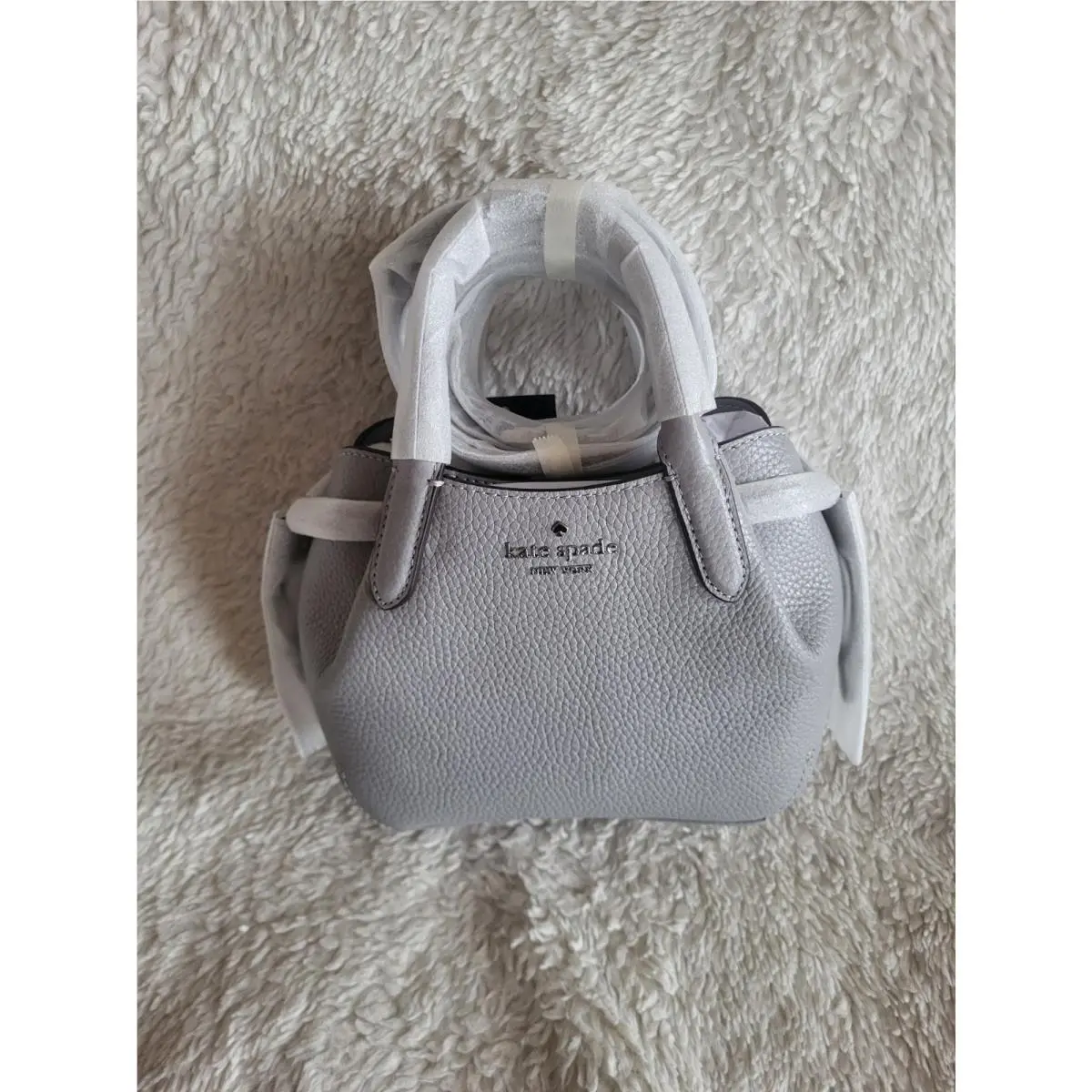 K8135 Dumpling Small Satchel Pebble Leather Mountain Gray by Kate Spade
