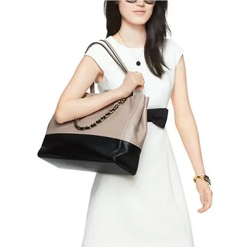 Kate Spade Town Road Colorblock Francesca Travel Leather Shoulder Bag