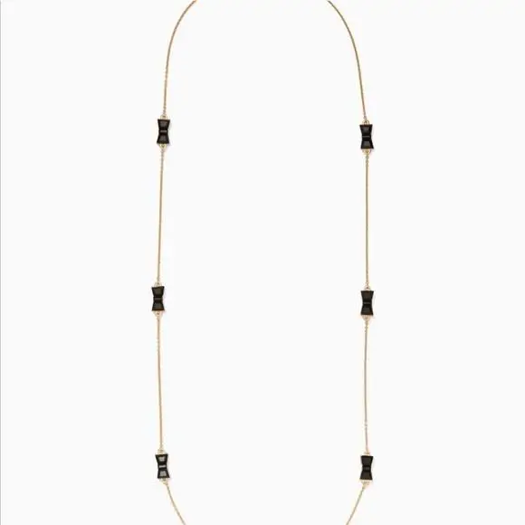 Kate Spade Jackpot Jewels Scatter Necklace Gold/black NWT$98