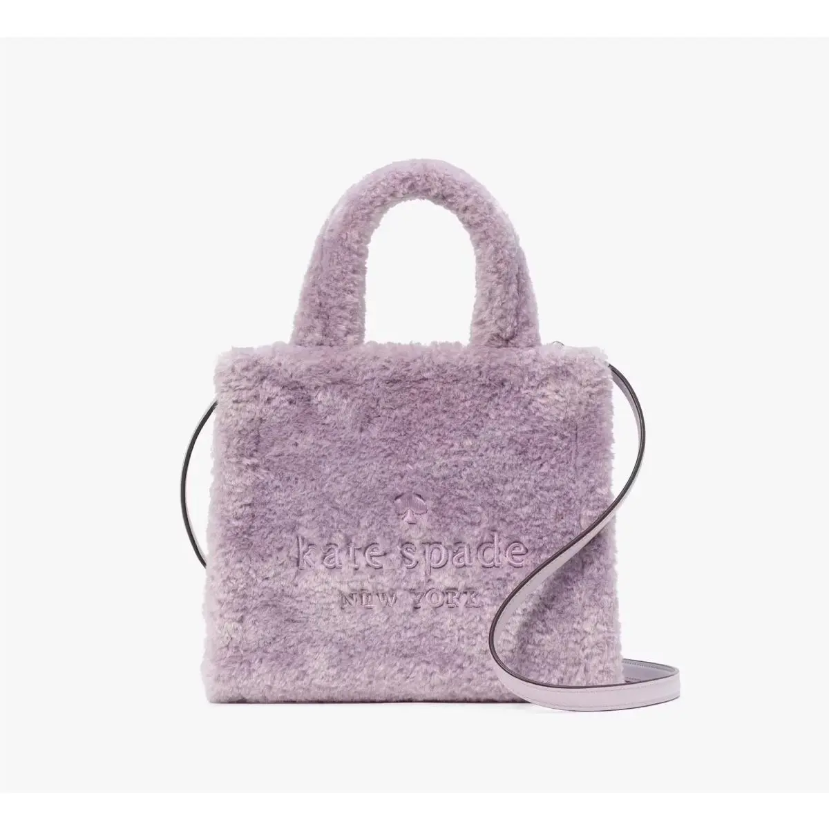 Kate Spade KI861 Ellie Fur Small Tote In Violet Mist