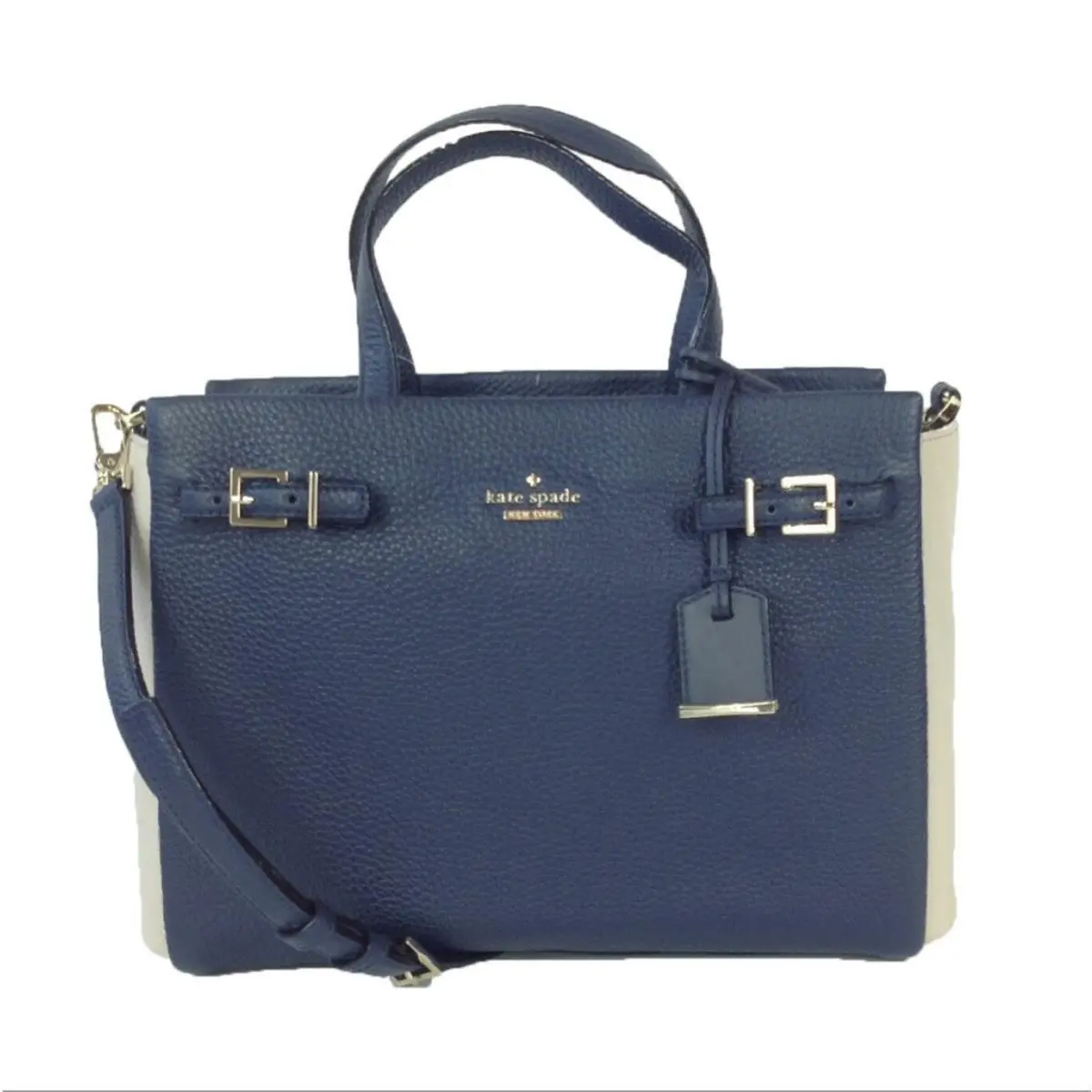 Kate Spade Holden Street Lanie Two-tone Leather Satchel in Galaxy Sandstone