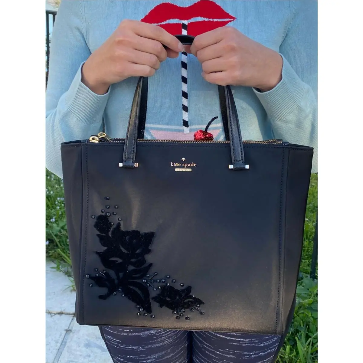 Kate Spade New York Black Dawn Place Embellished Small Kona