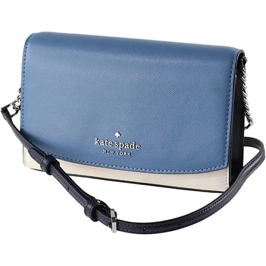 Kate Spade Staci Small Flap Saffiano Leather Crossbody Phone Niagara Multi - Hardware: Silver, Exterior: Niagara Multi