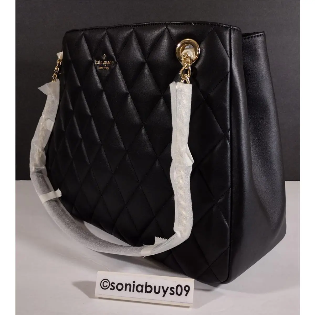 Kate Spade NY Carey Smooth Quilted Leather Tote KA768 Black