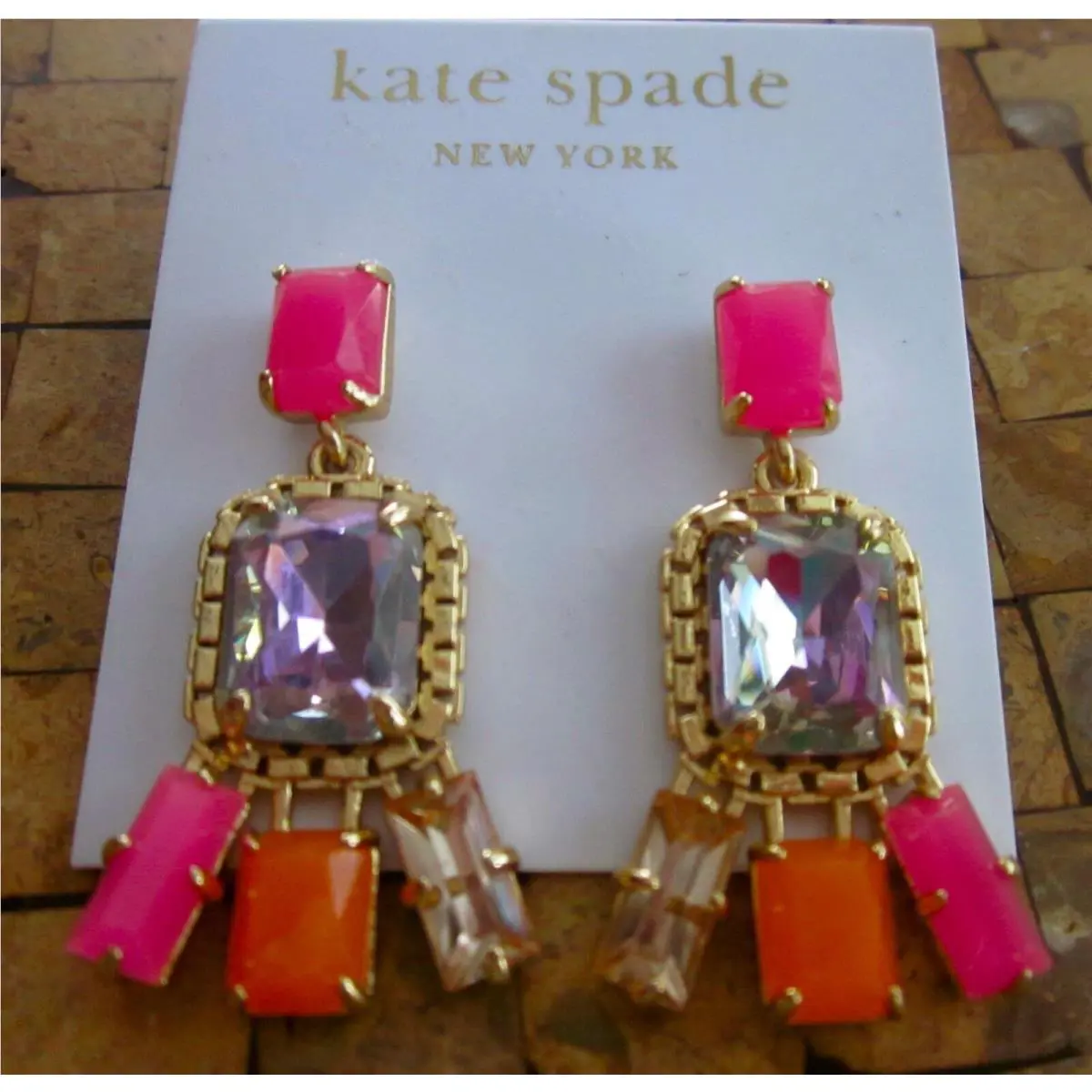 Gold Filled Tokyo City Dangling Chandelier Earrings WBRU8834 by Kate Spade