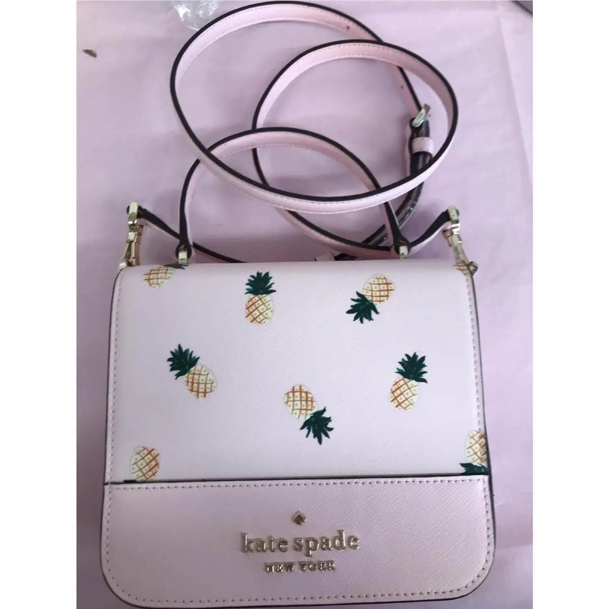 Kate Spade Staci Pineapple Print Square Crossbody Handbag Limited Edition