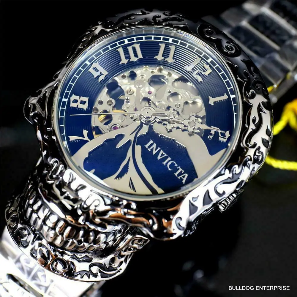 Invicta Artist Skull Automatic Skeletonized Stainless Steel 50mm Watch
