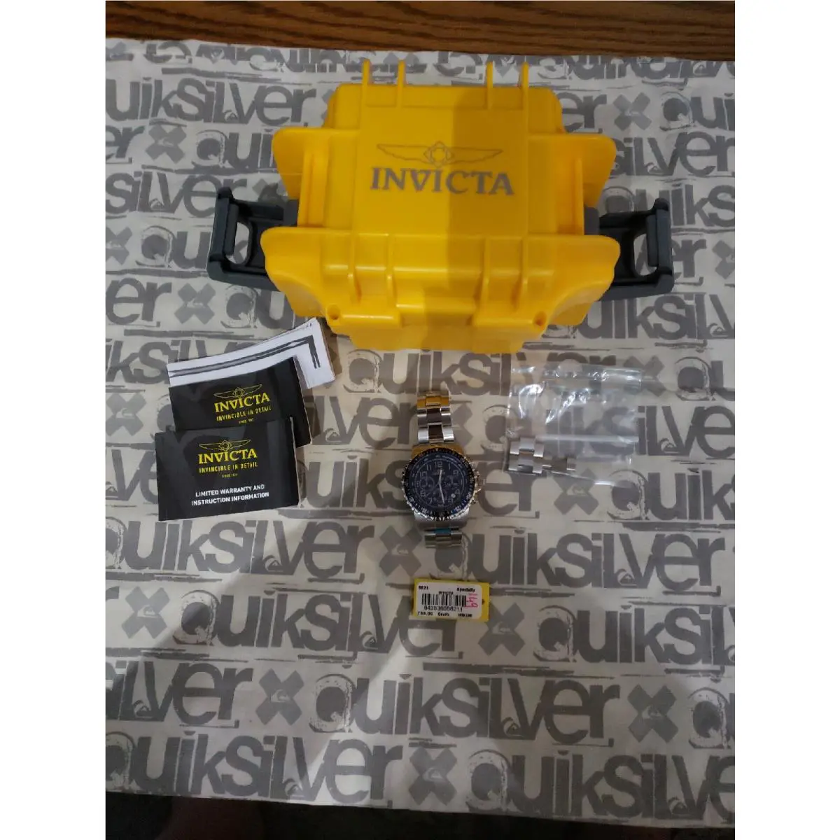 Invicta Specialty II Collection Chronograph Blue Dial Men`s Watch 6621 - Dial: Blue, Band: Silver, Bezel: Silver