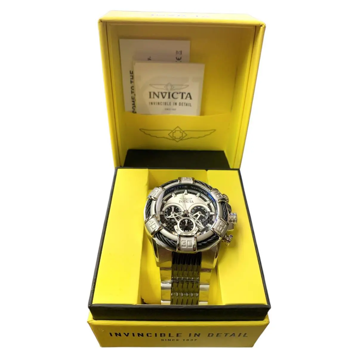 Invicta Bolt Nautical Ensemble Watch 29569 Silver and Black WR 100M 52mm
