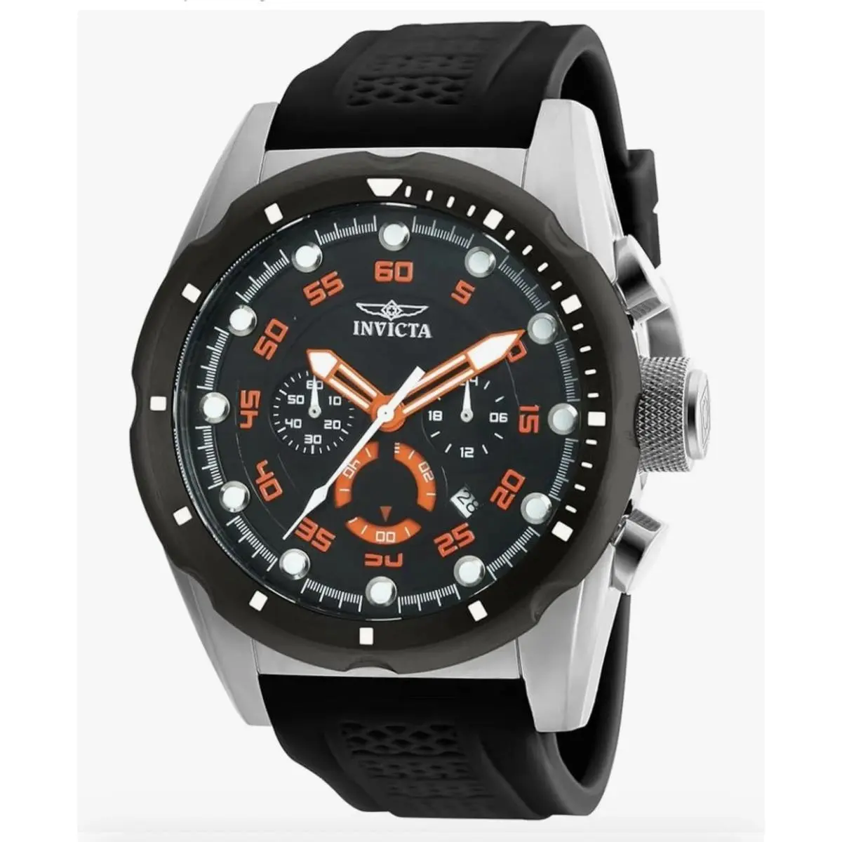 Invicta Speedway 50mm Men’s Chronograph Watch Black Orange 20305 Beauty