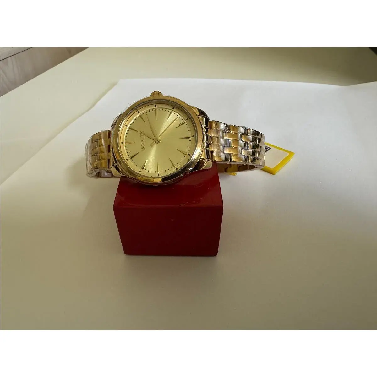 Ladies Invicta Ref. 31090 Angel Stainless Steel Yellow Gold Tone Watch 33mm
