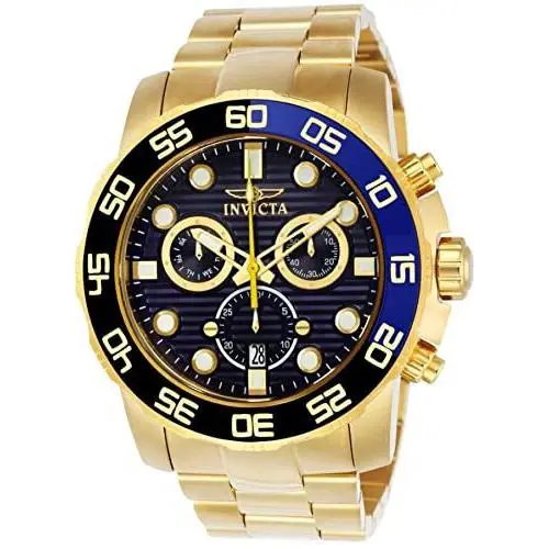 Invicta Men`s 21555 18k Gold Ion-plated Stainless Steel Chronograp Swiss Watch
