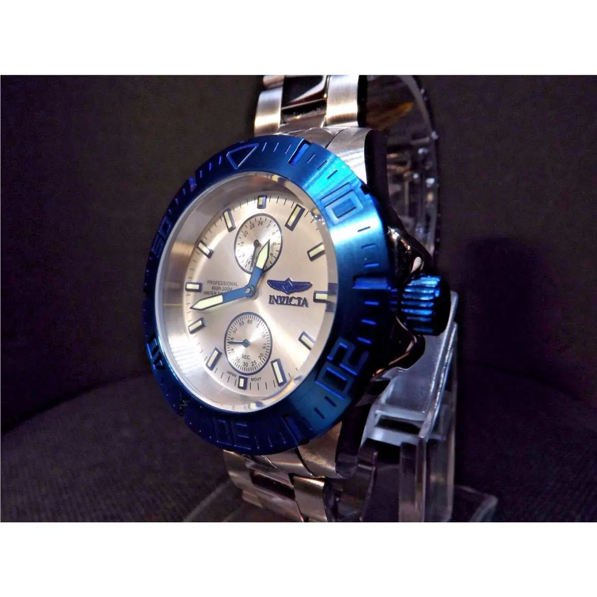 Invicta 44mm Pro Diver 14059 Ocean Baron Quartz Stainless Steel Bracelet Watch