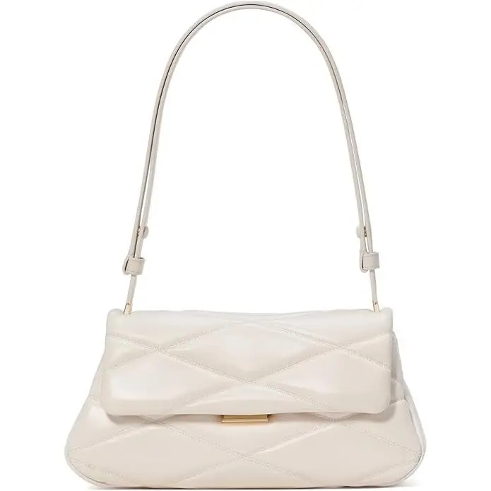 Kate Spade New York Grace Quilted Leather Shoulder Bag Cream