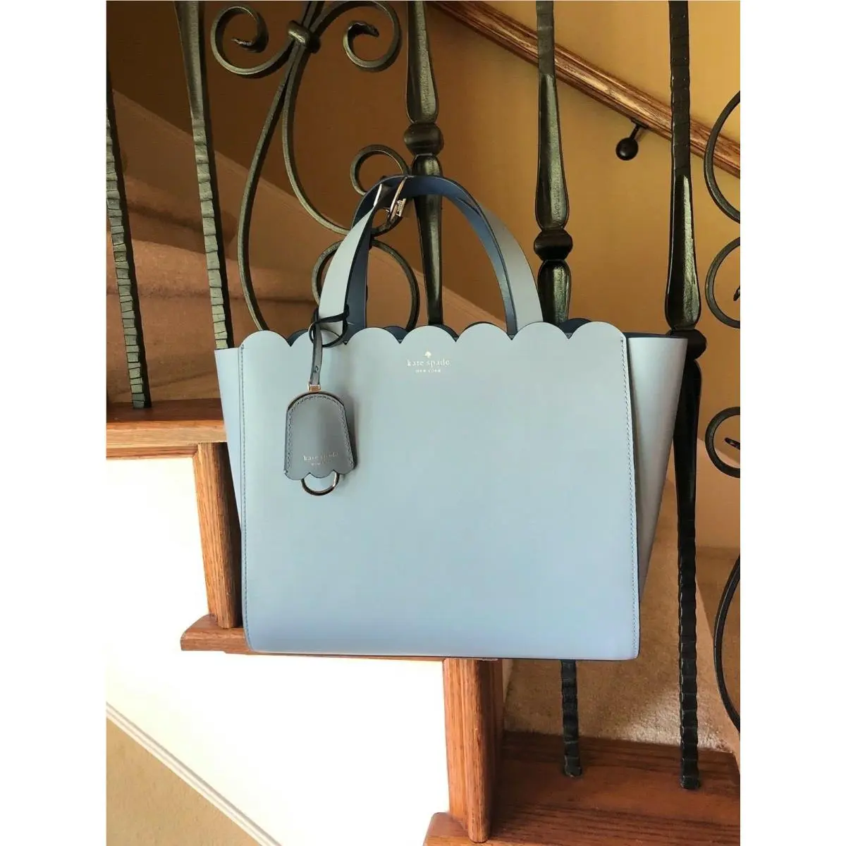 Kate Spade NY Magnolia Street Mina Tote Purse in Blue